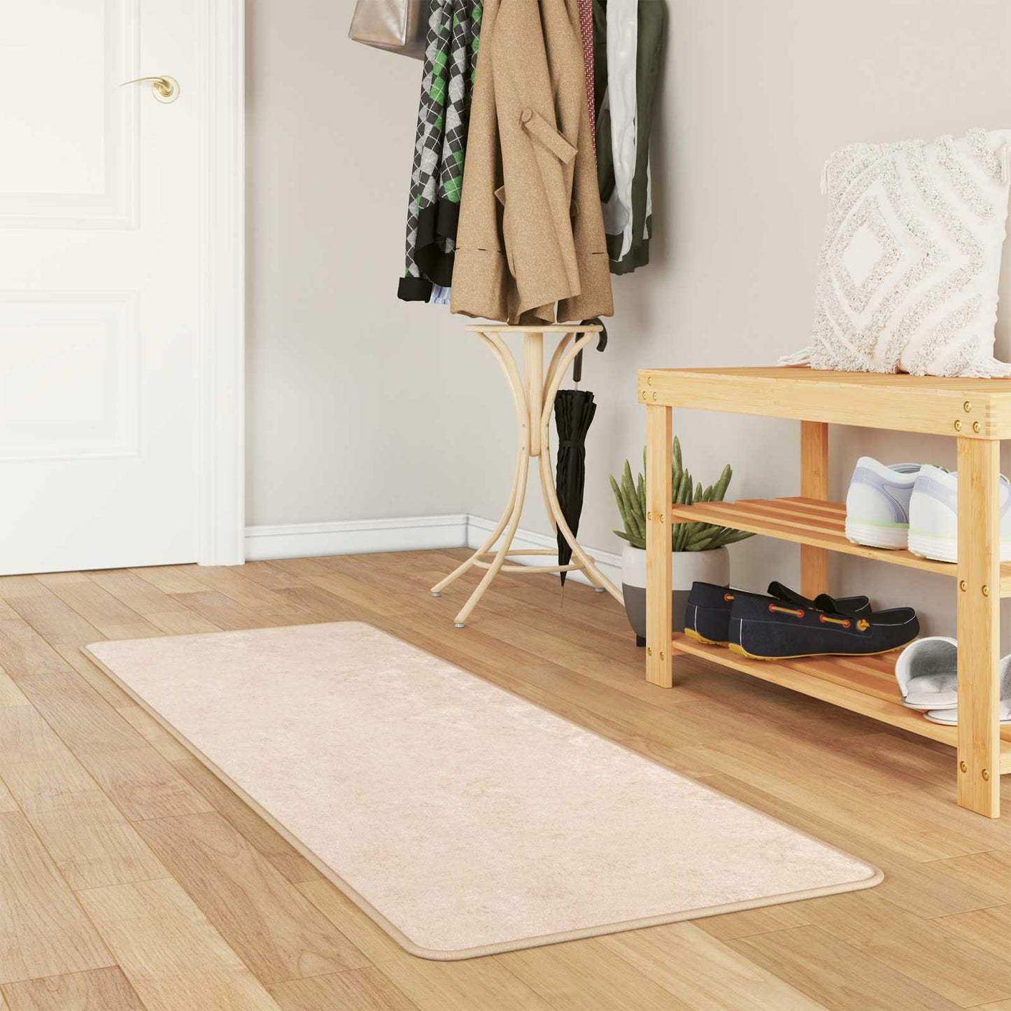 Tæppe Runner MARSA Cremefarvet 50 x 100 cm Polyester og PVC
