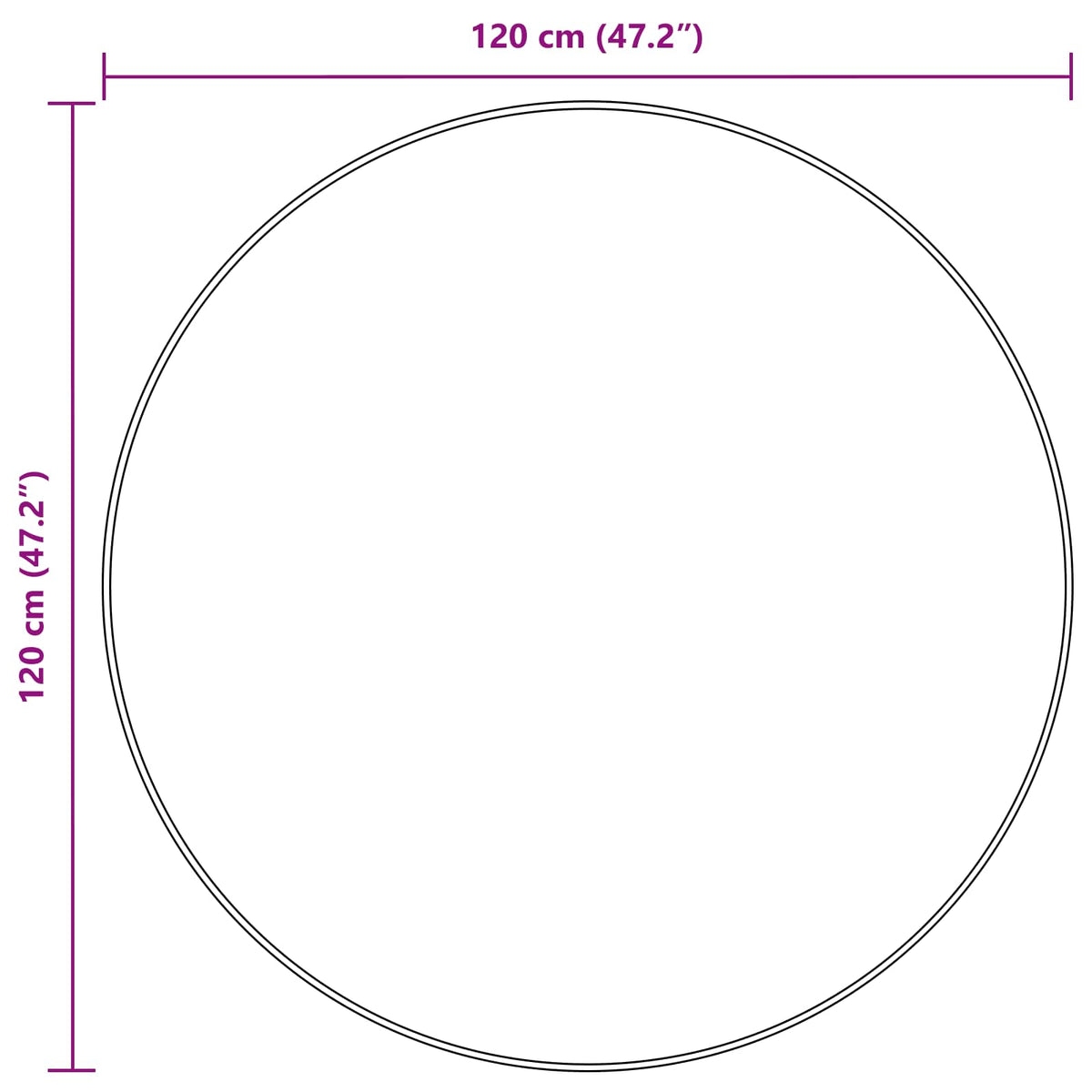 Tæppe Runner MARSA Cremefarvet 120 x 120 cm Polyester og PVC