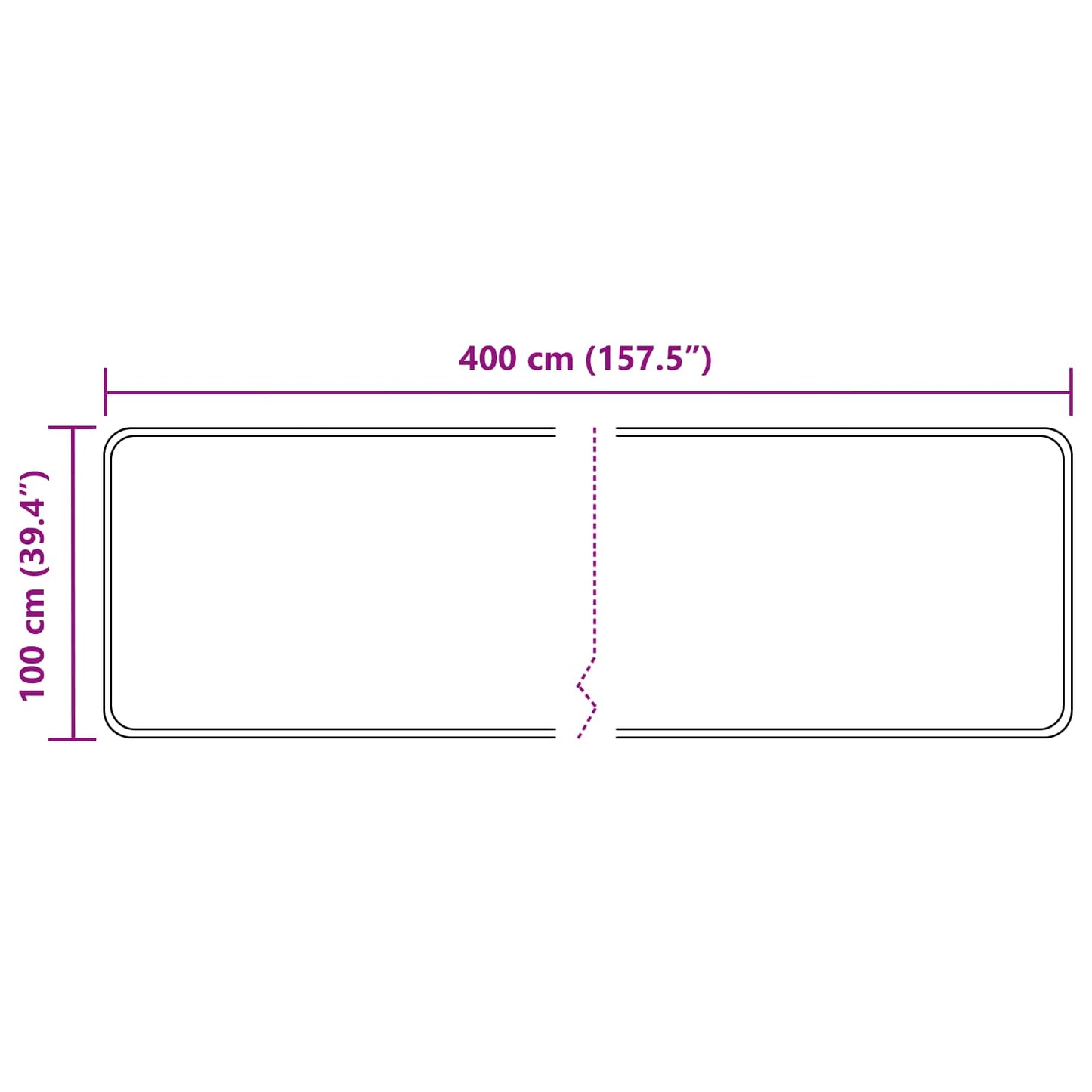 Tæppe Runner MARSA Beige 100 x 400 cm Polyester og PVC