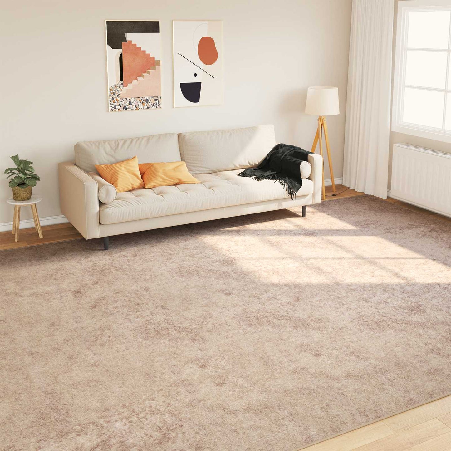 Tæppe Runner MARSA Beige 300 x 400 cm Polyester og PVC