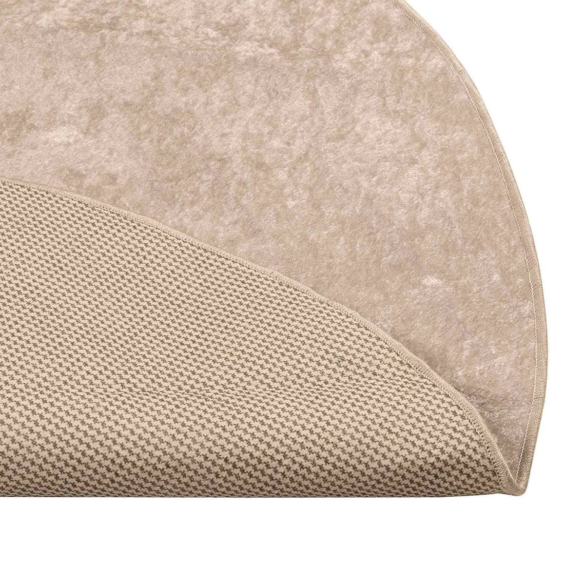 Tæppe Runner MARSA Beige 120 x 120 cm Polyester og PVC