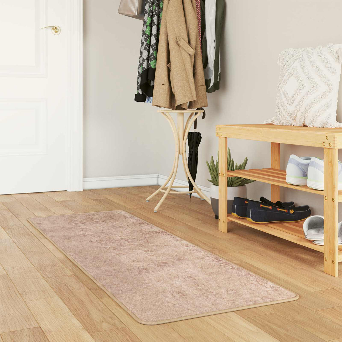 Tæppe Runner MARSA Sandfarvet 50 x 100 cm Polyester og PVC