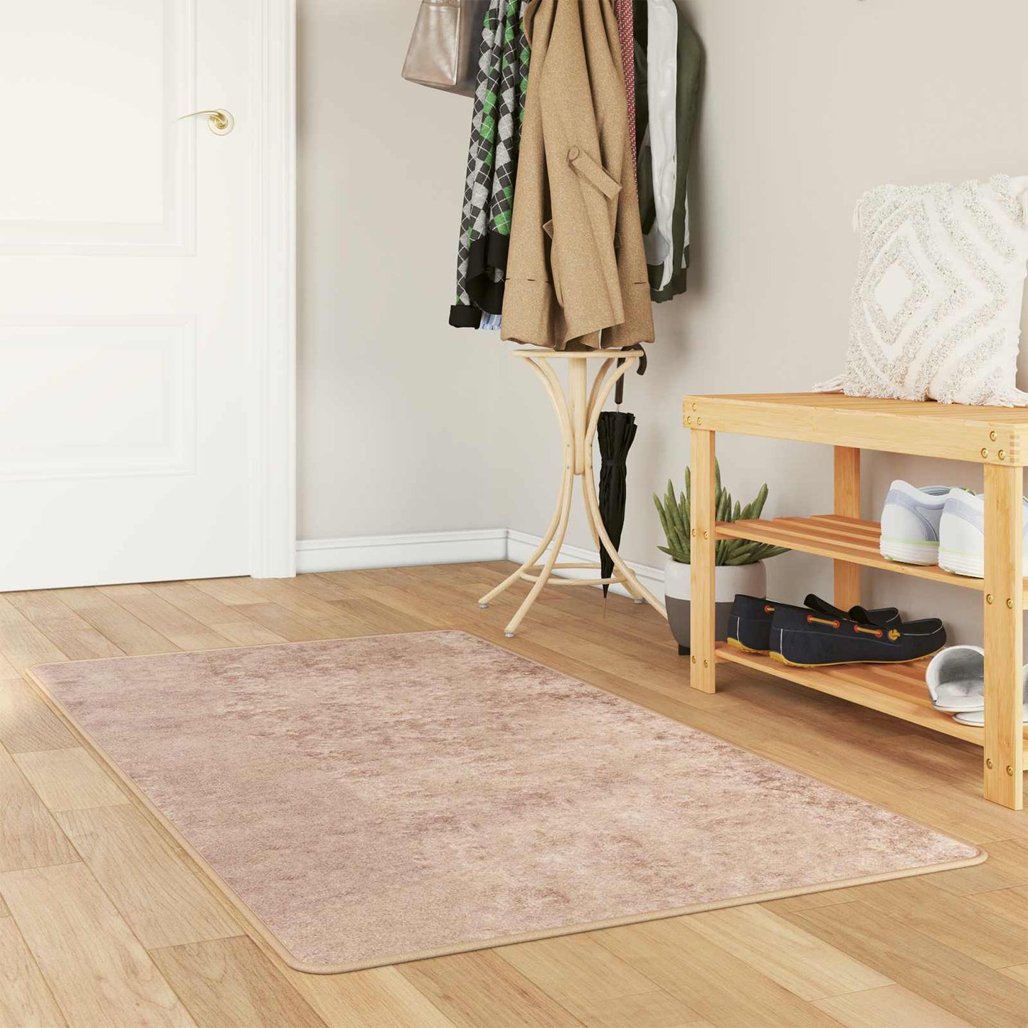 Tæppe Runner MARSA Sandfarvet 80 x 150 cm Polyester og PVC
