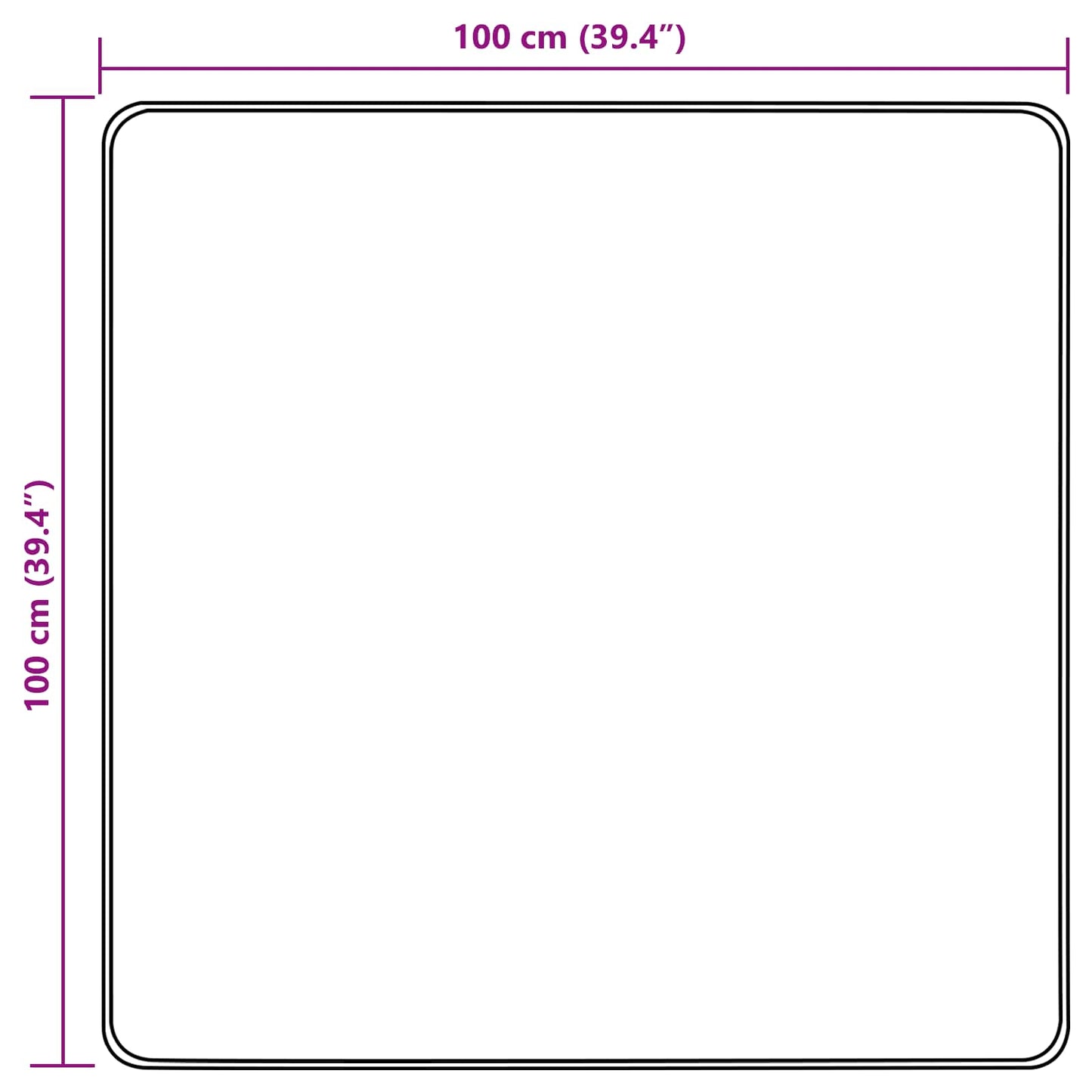 Tæppe Runner MARSA Sandfarvet 100 x 100 cm Polyester og PVC