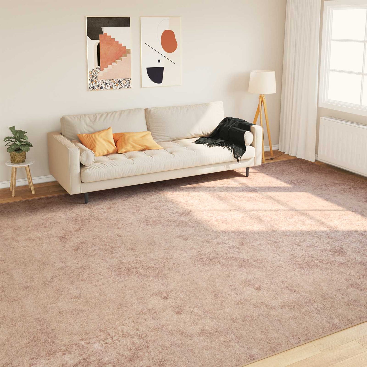 Tæppe Runner MARSA Sandfarvet 300 x 400 cm Polyester og PVC