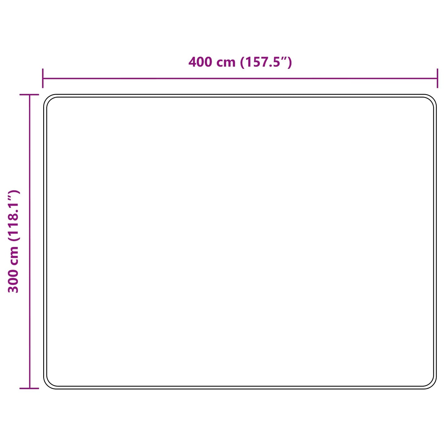 Tæppe Runner MARSA Sandfarvet 300 x 400 cm Polyester og PVC