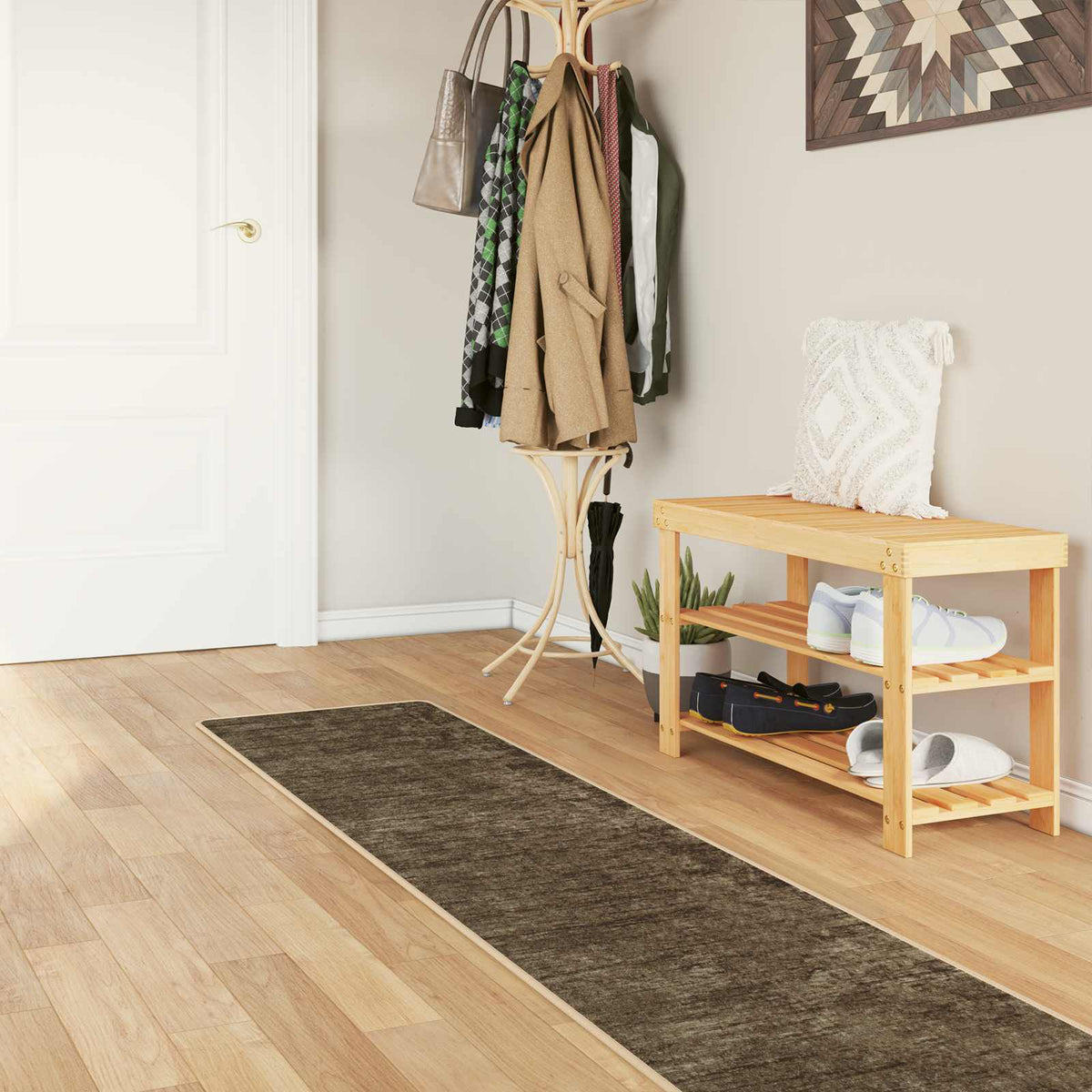 Tæppe Runner MARSA Skovgrøn 50 x 400 cm Polyester og PVC