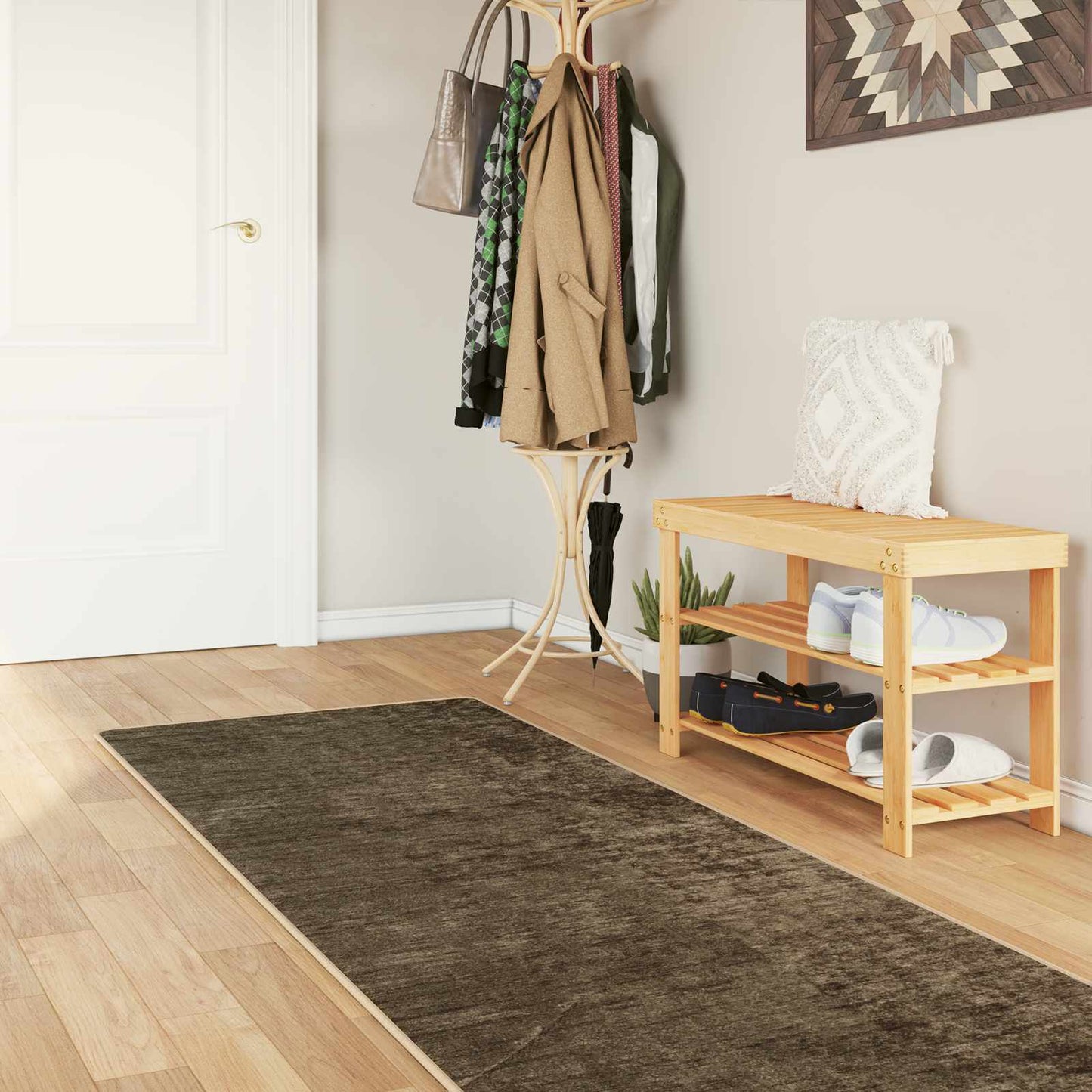 Tæppe Runner MARSA Skovgrøn 100 x 450 cm Polyester og PVC