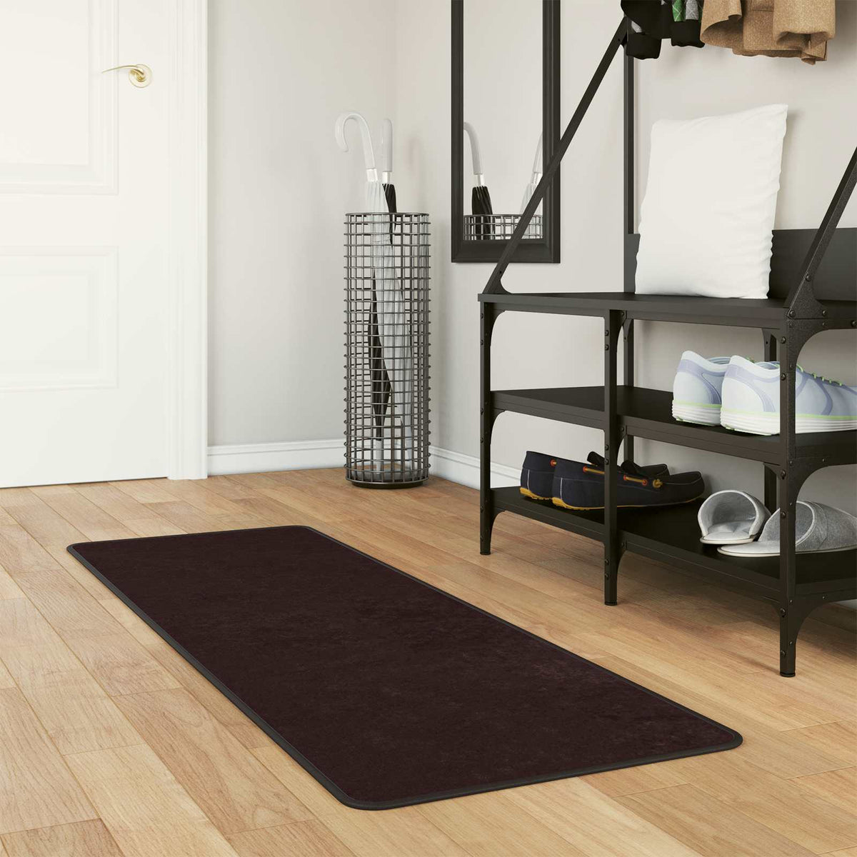 Tæppe Runner MARSA Antracit 50 x 150 cm Polyester og PVC