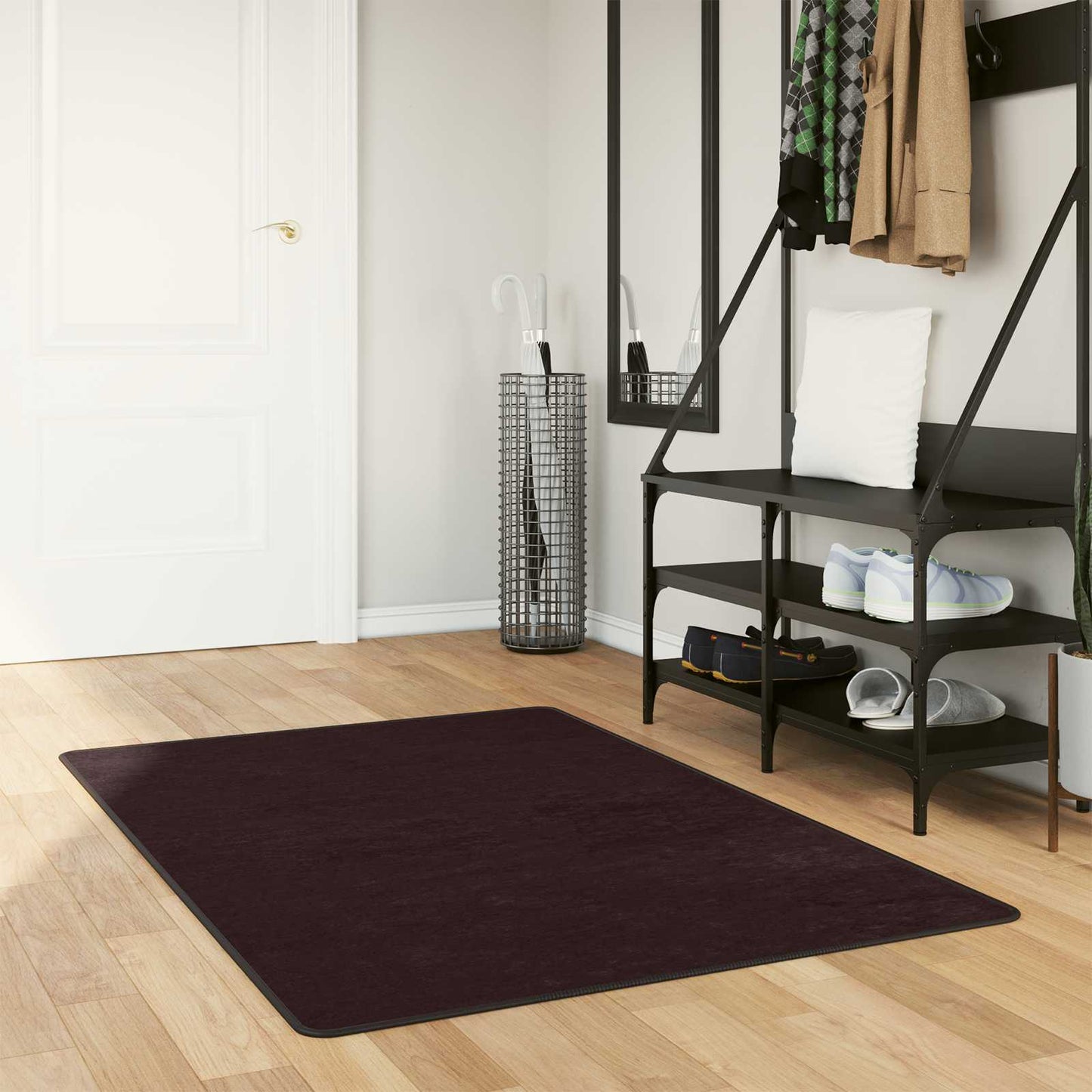 Tæppe Runner MARSA Antracit 80 x 200 cm Polyester og PVC