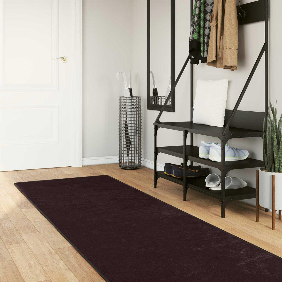 Tæppe Runner MARSA Antracit 80 x 400 cm Polyester og PVC