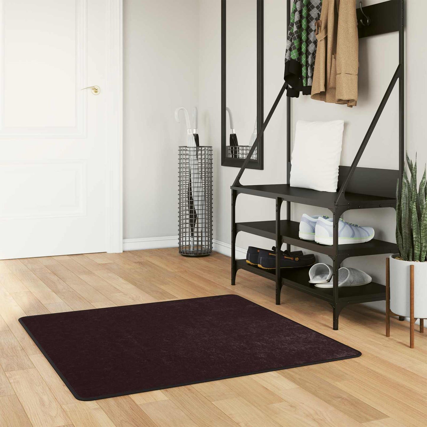 Tæppe Runner MARSA Antracit 100 x 100 cm Polyester og PVC