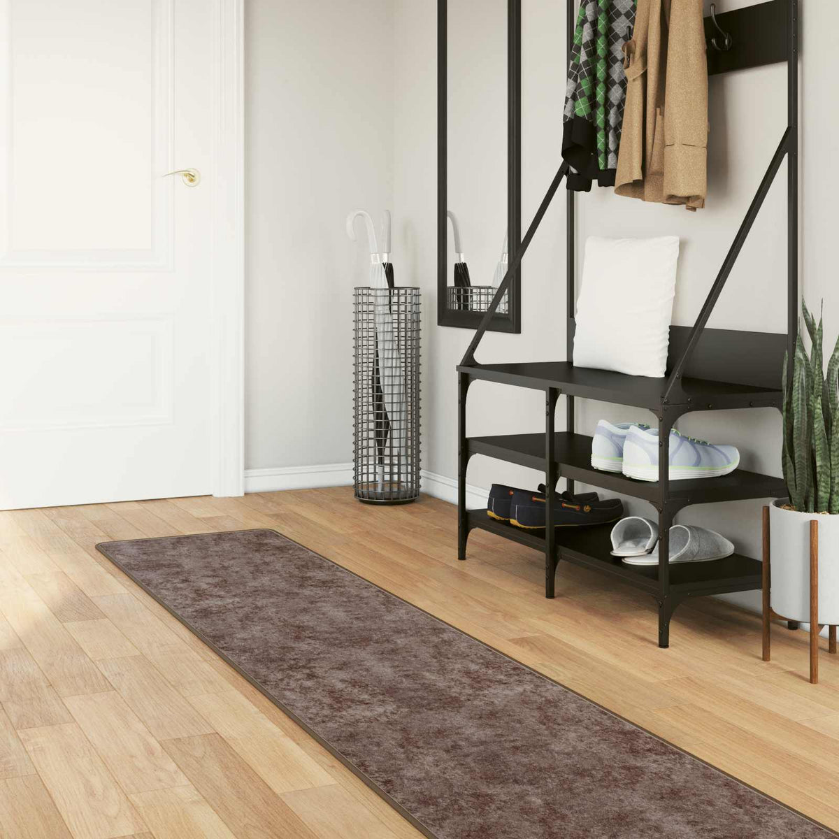 Tæppe Runner MARSA Grå 50 x 450 cm Polyester og PVC