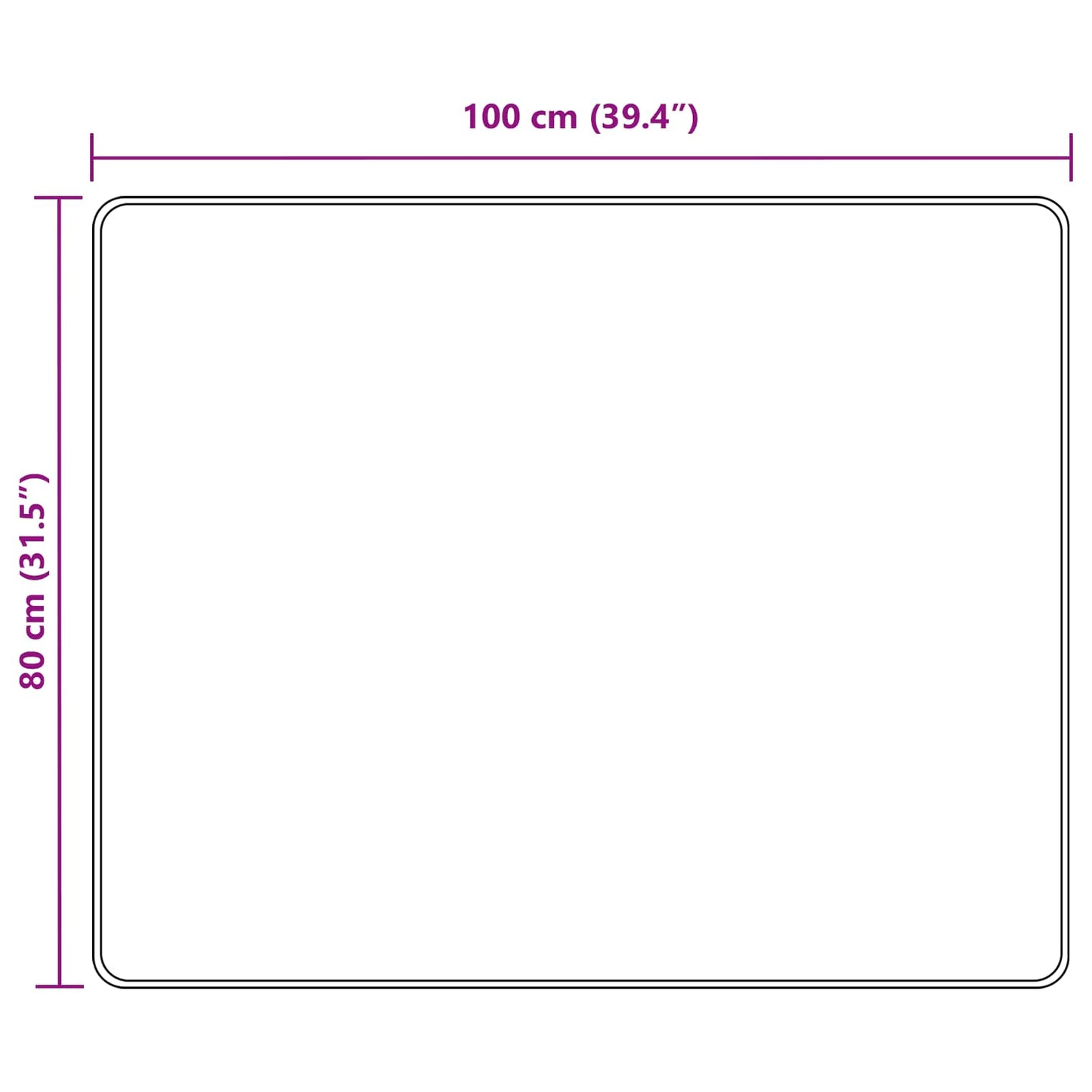 Tæppe Runner MARSA Grå 80 x 100 cm Polyester og PVC