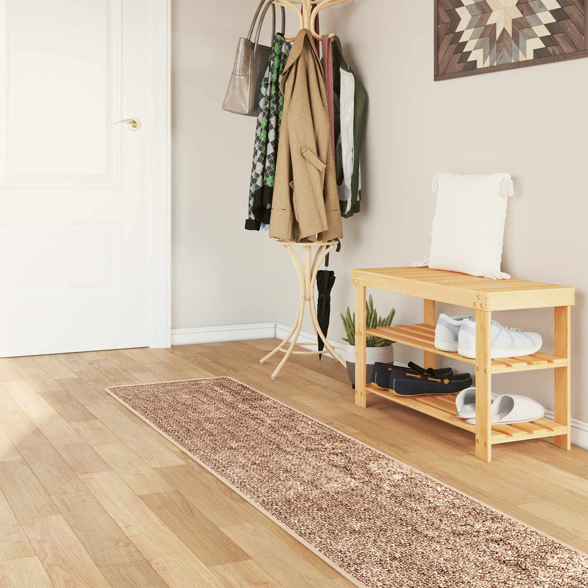 Tæppe Runner MARSA Brun 50 x 300 cm Polyester og PVC