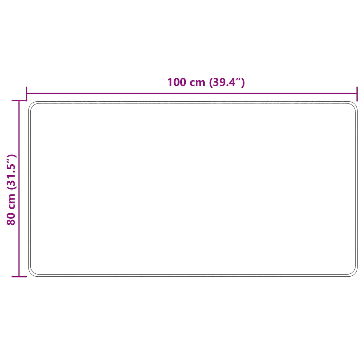Tæppe Runner MARSA Gul 80 x 100 cm Polyester og PVC