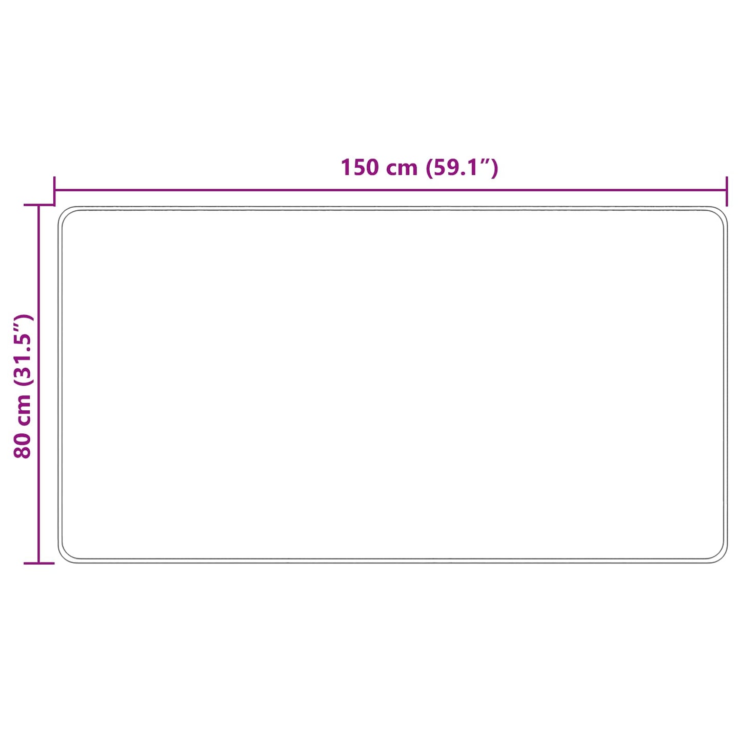 Tæppe Runner MARSA Gul 80 x 150 cm Polyester og PVC