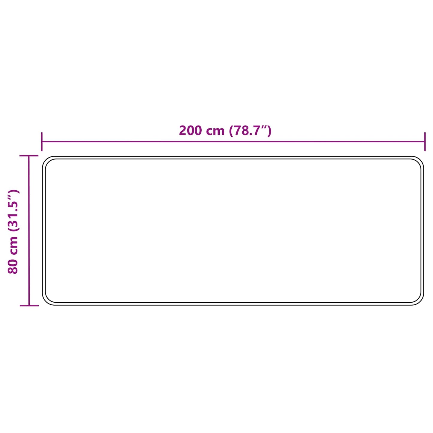 Tæppe Runner MARSA Gul 80 x 200 cm Polyester og PVC