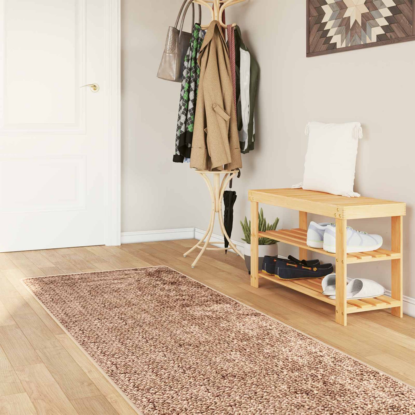 Tæppe Runner MARSA Gul 100 x 300 cm Polyester og PVC
