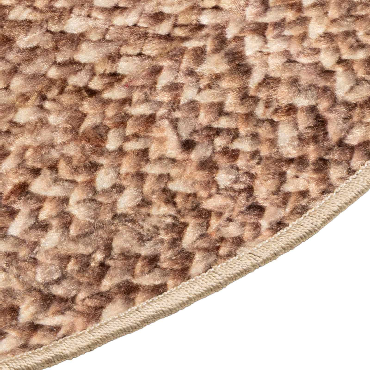 Tæppe Runner MARSA Gul 120 x 120 cm Polyester og PVC