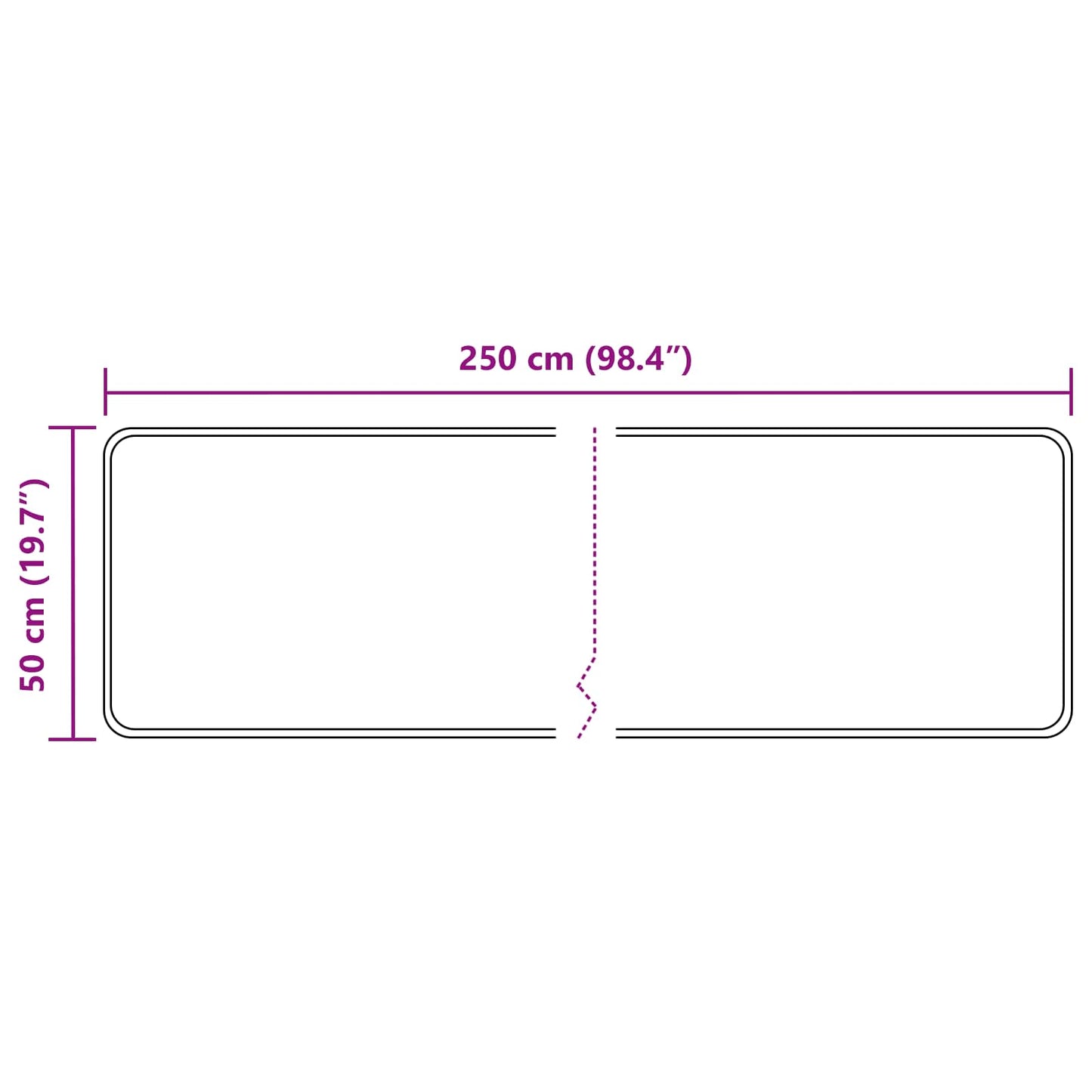 Tæppe Runner MARSA Flerfarvet 50 x 250 cm Polyester og PVC
