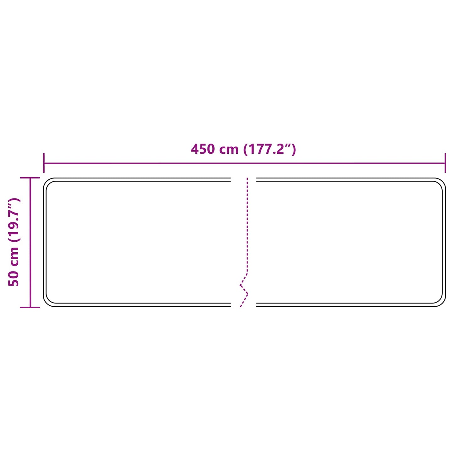 Tæppe Runner MARSA Flerfarvet 50 x 450 cm Polyester og PVC