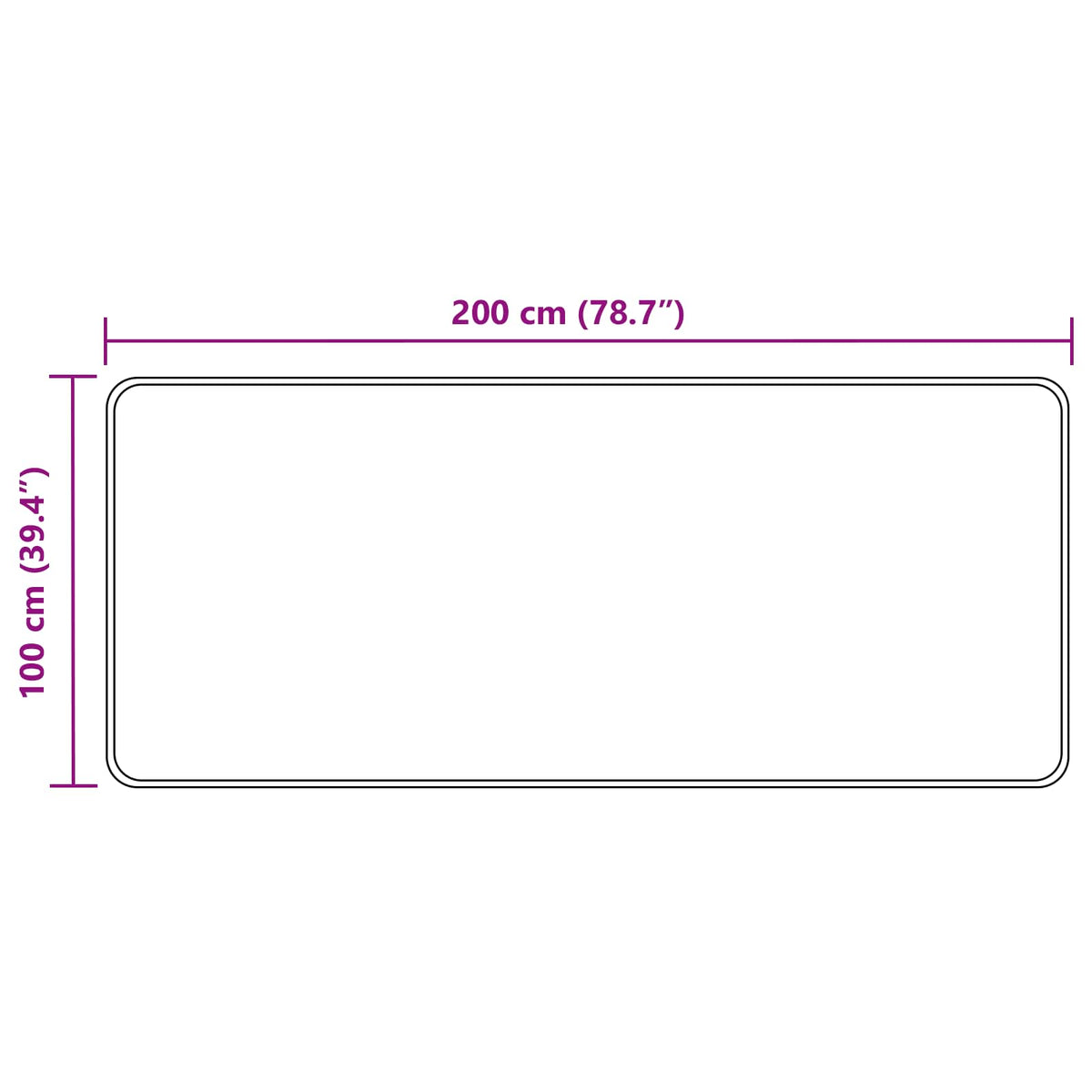 Tæppe Runner MARSA Flerfarvet 100 x 200 cm Polyester og PVC