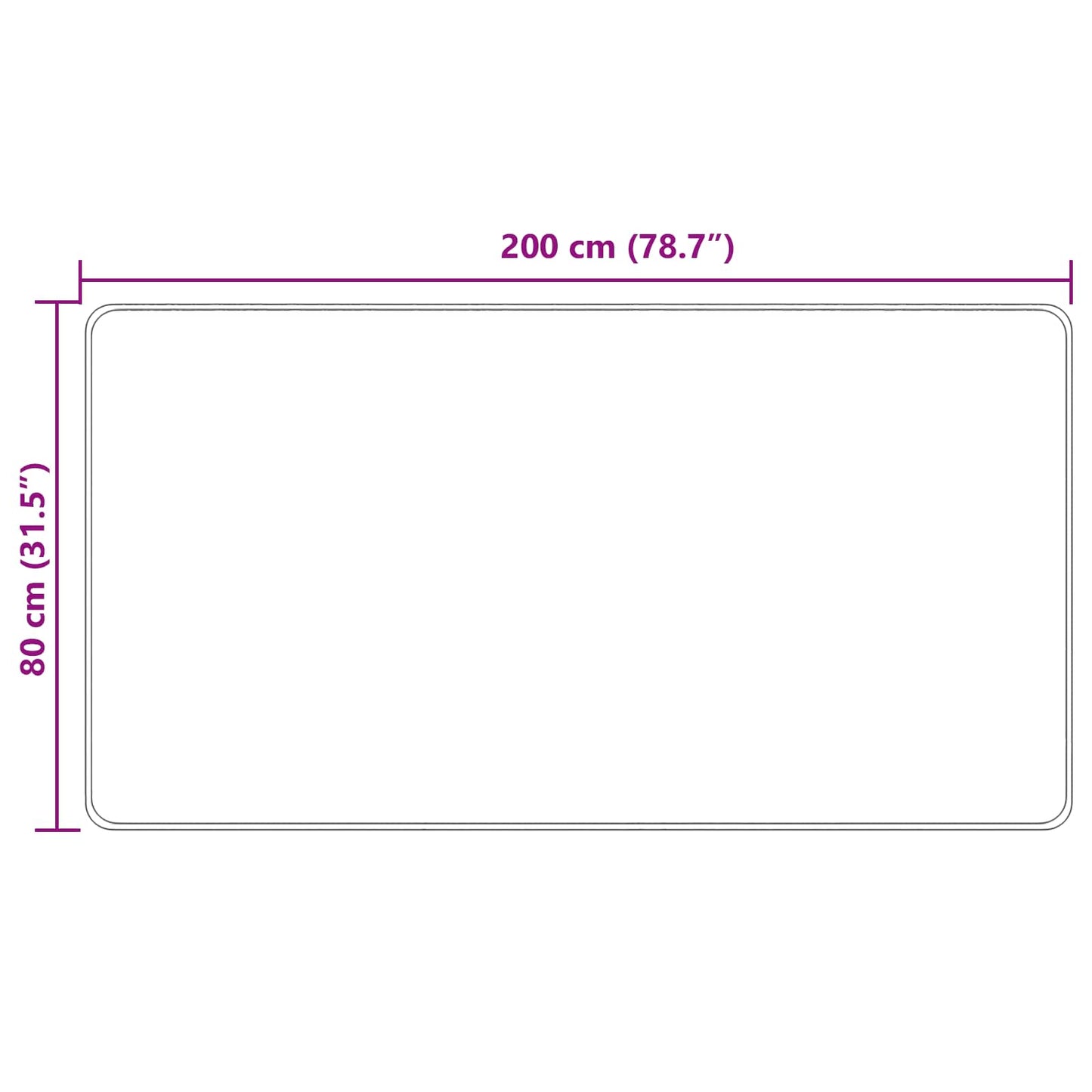 Tæppe Runner MARSA Flerfarvet 80 x 200 cm Polyester og PVC