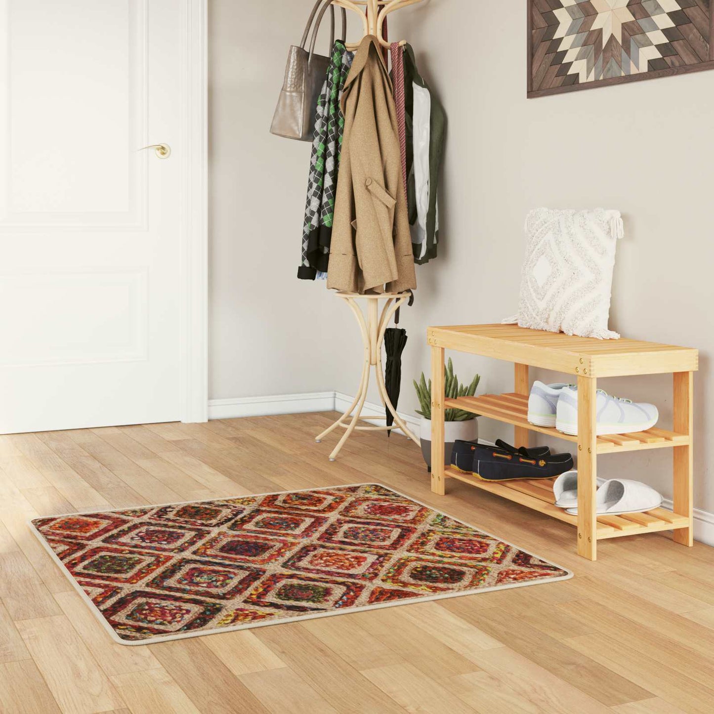 Tæppe Runner MARSA Flerfarvet 100 x 100 cm Polyester og PVC