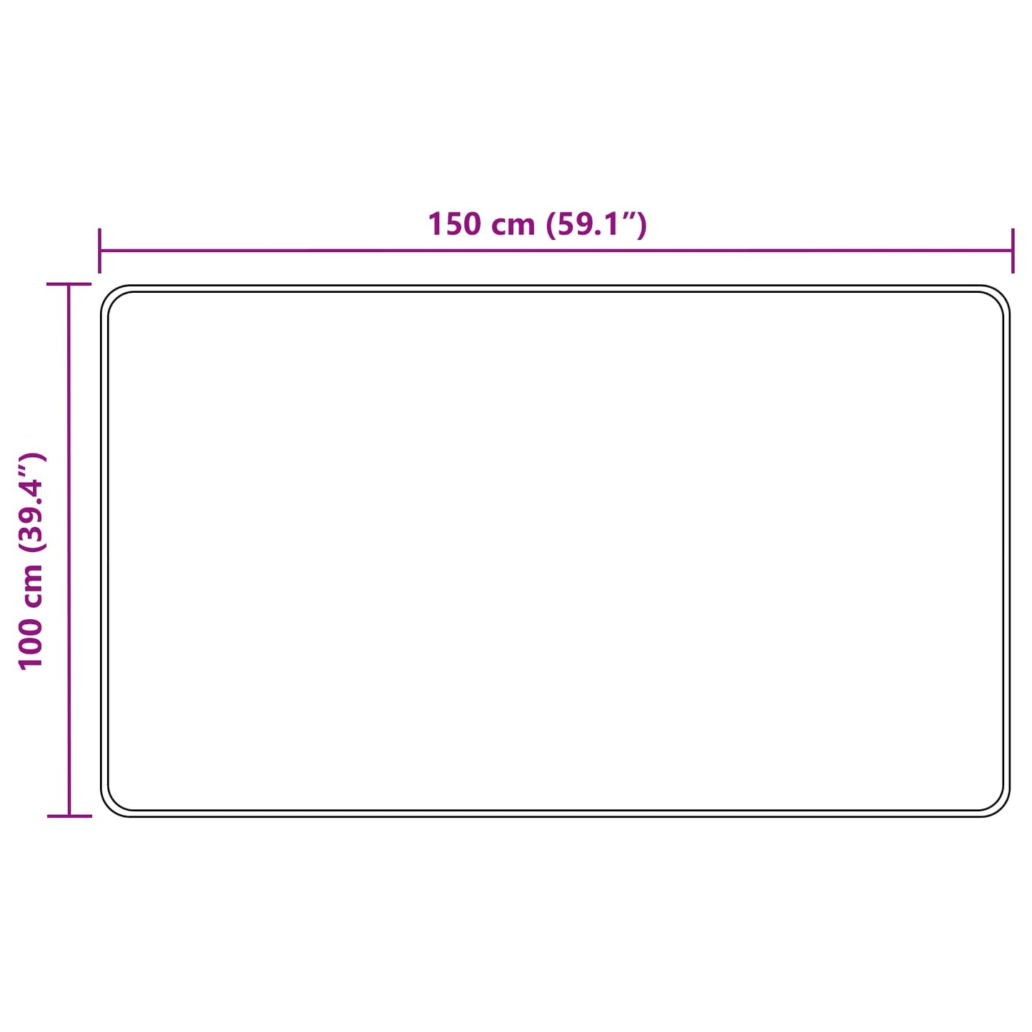 Tæppe Runner MARSA Flerfarvet 100 x 150 cm Polyester og PVC