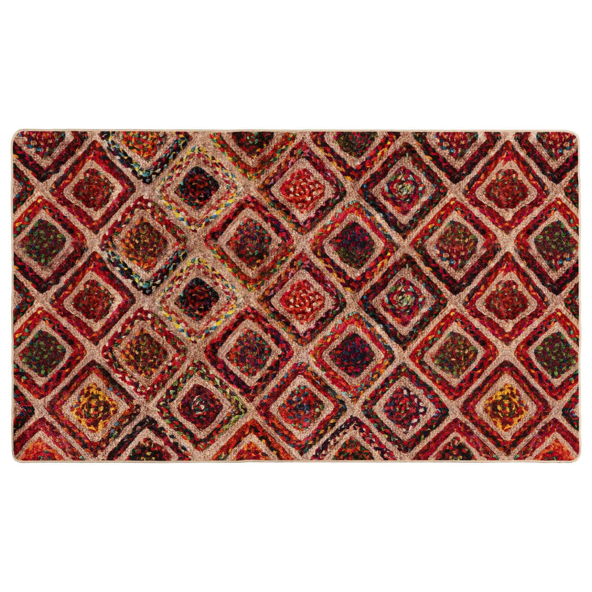 Tæppe Runner MARSA Flerfarvet 100 x 150 cm Polyester og PVC