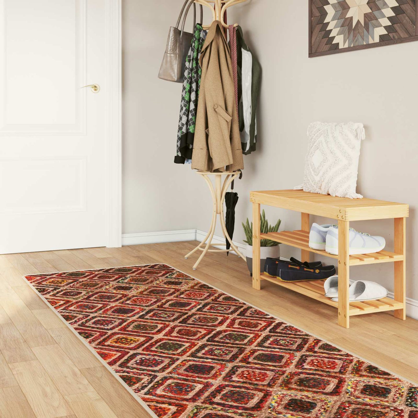 Tæppe Runner MARSA Flerfarvet 100 x 300 cm Polyester og PVC