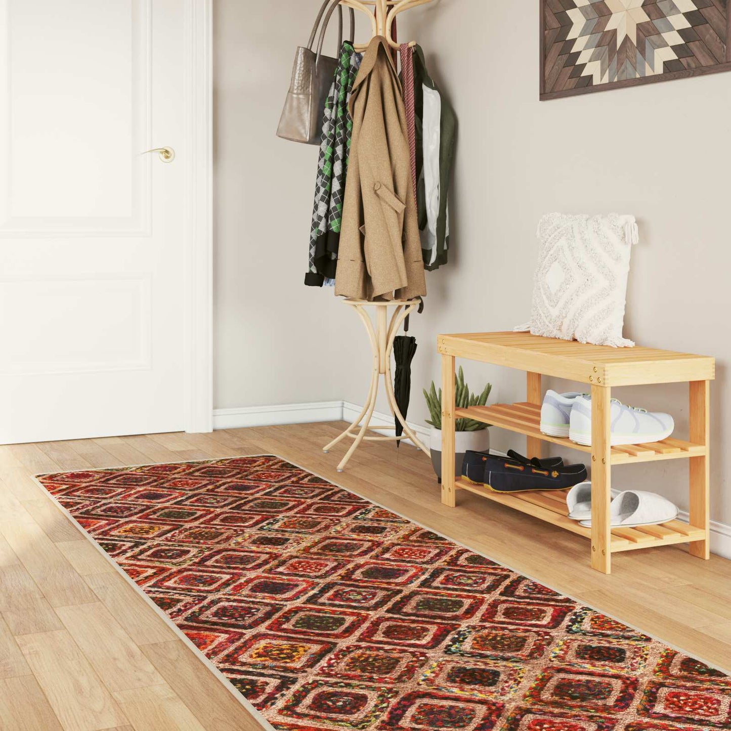 Tæppe Runner MARSA Flerfarvet 100 x 450 cm Polyester og PVC