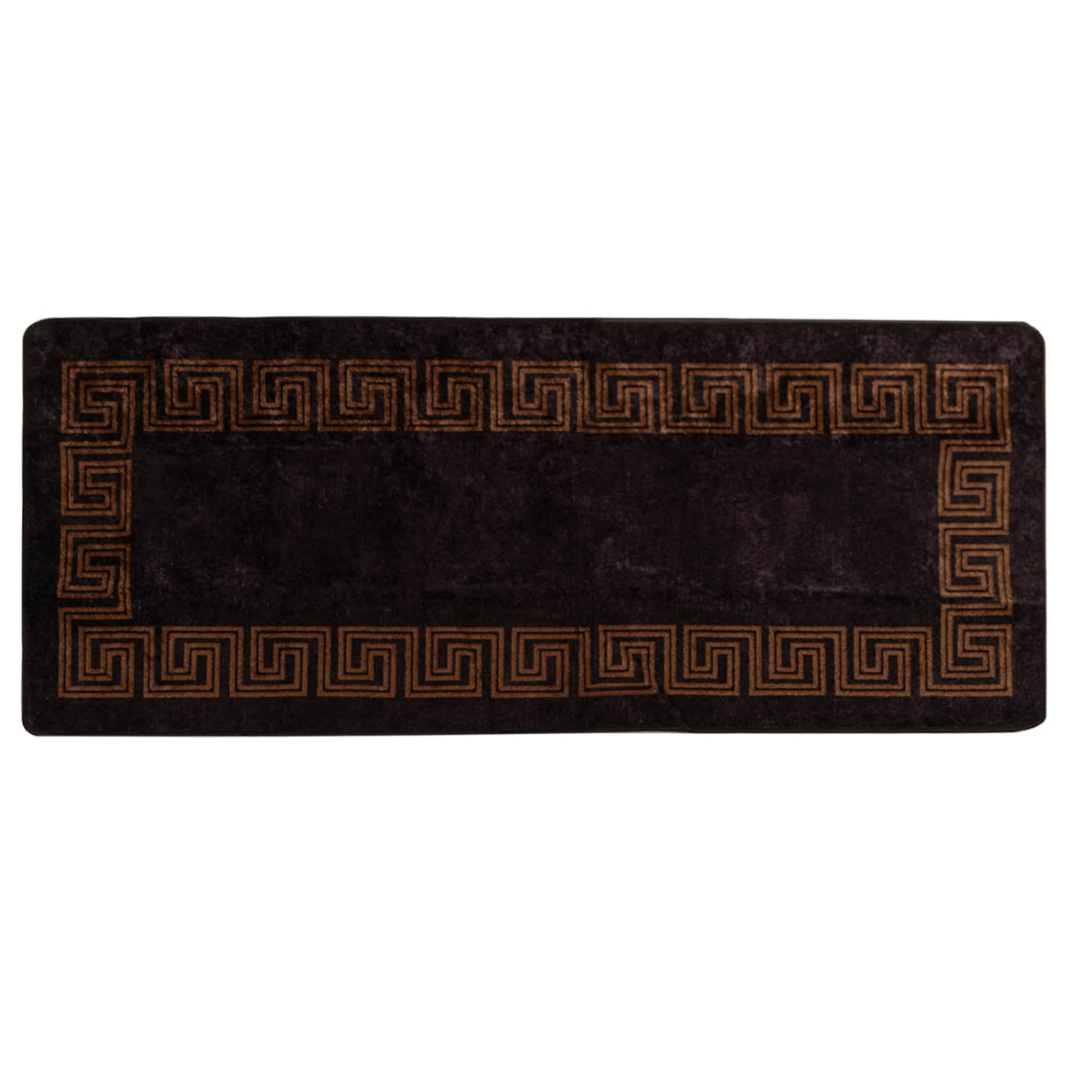 Tæppe Runner MARSA Sort 80 x 200 cm Polyester og PVC