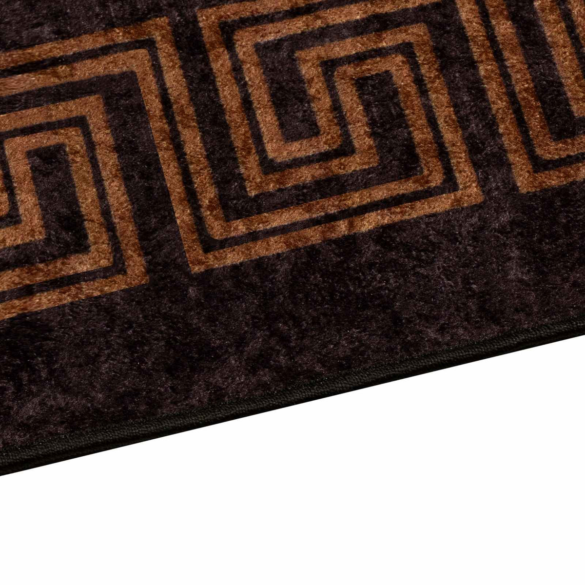 Tæppe Runner MARSA Sort 80 x 250 cm Polyester og PVC