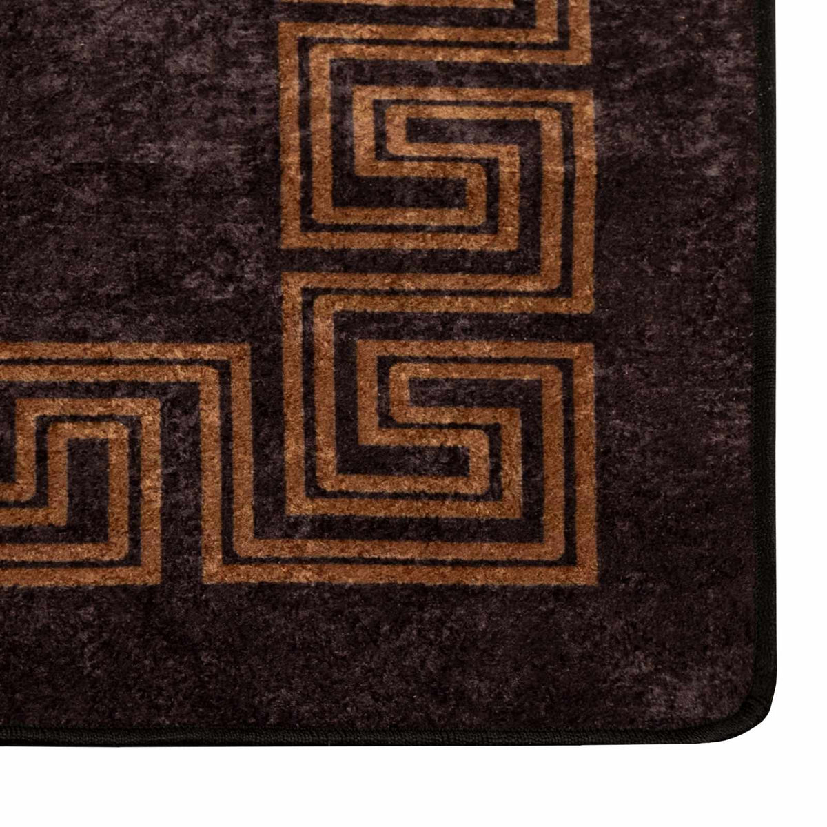 Tæppe Runner MARSA Sort 100 x 200 cm Polyester og PVC