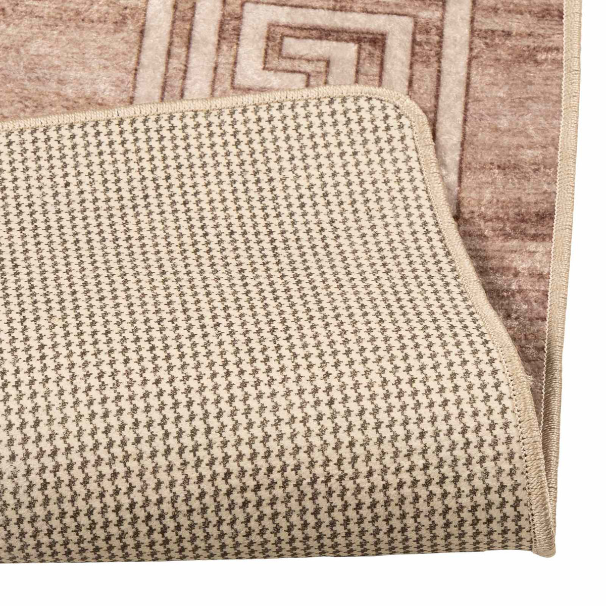 Tæppe Runner MARSA Hvid 100 x 100 cm Polyester og PVC