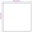Tæppe Runner MARSA Hvid 100 x 100 cm Polyester og PVC