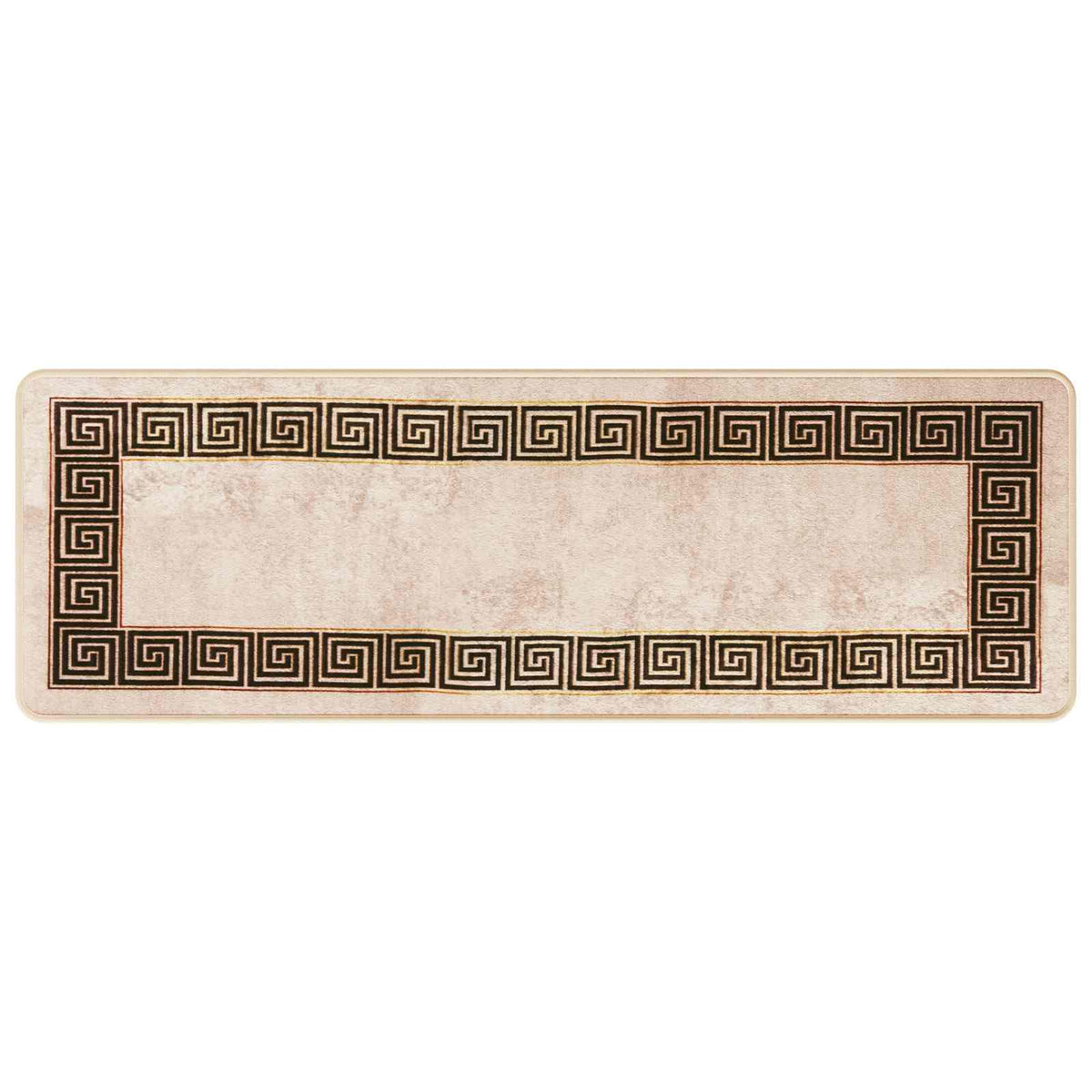 Tæppe Runner MARSA Sort 50 x 150 cm Polyester og PVC