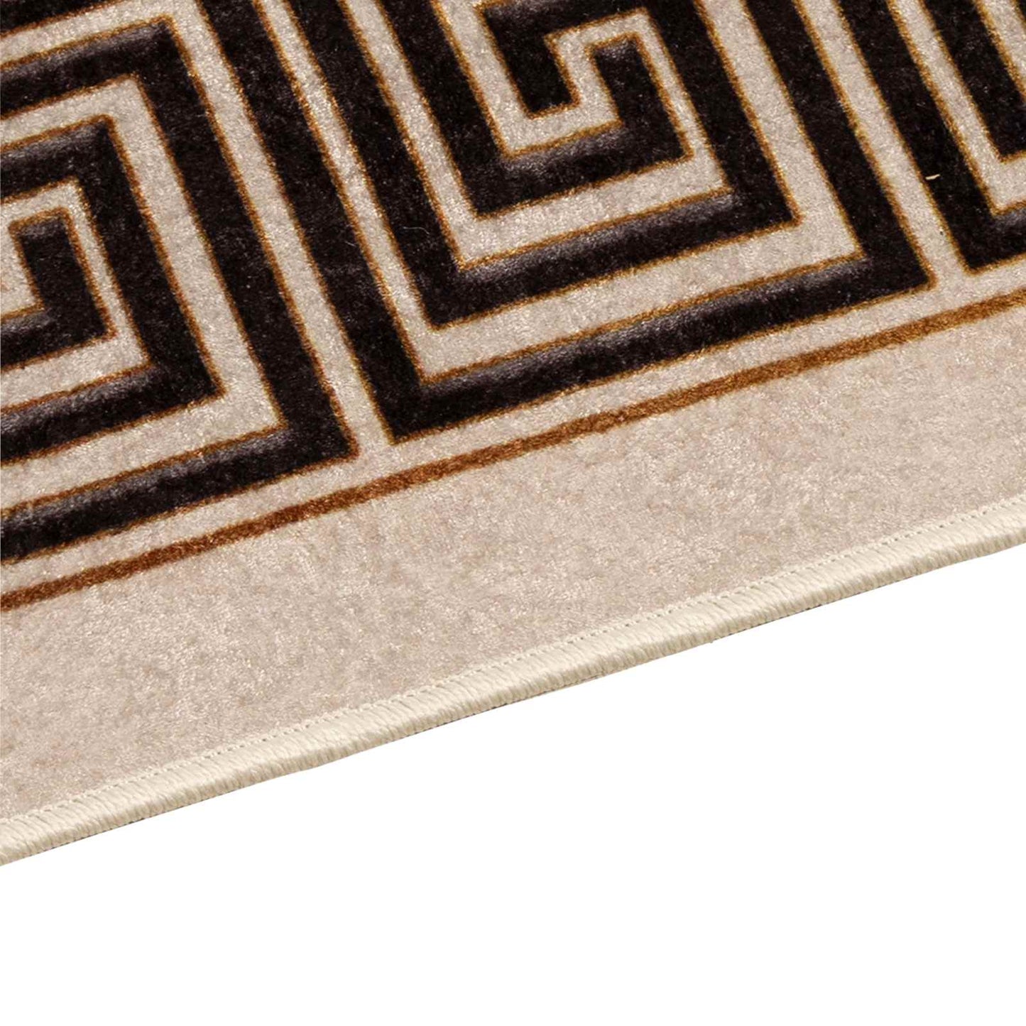Tæppe Runner MARSA Sort 80 x 100 cm Polyester og PVC