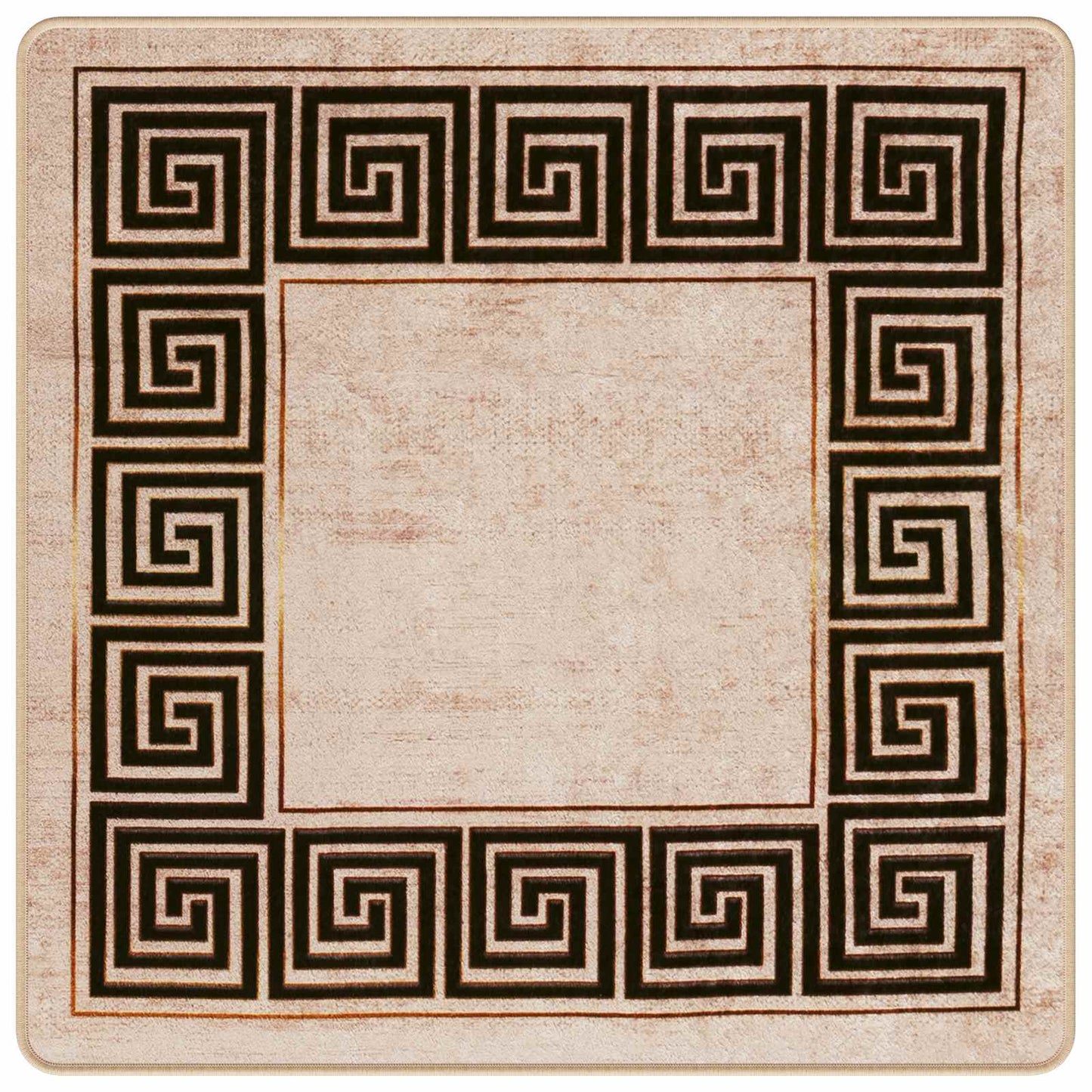 Tæppe Runner MARSA Sort 100 x 100 cm Polyester og PVC