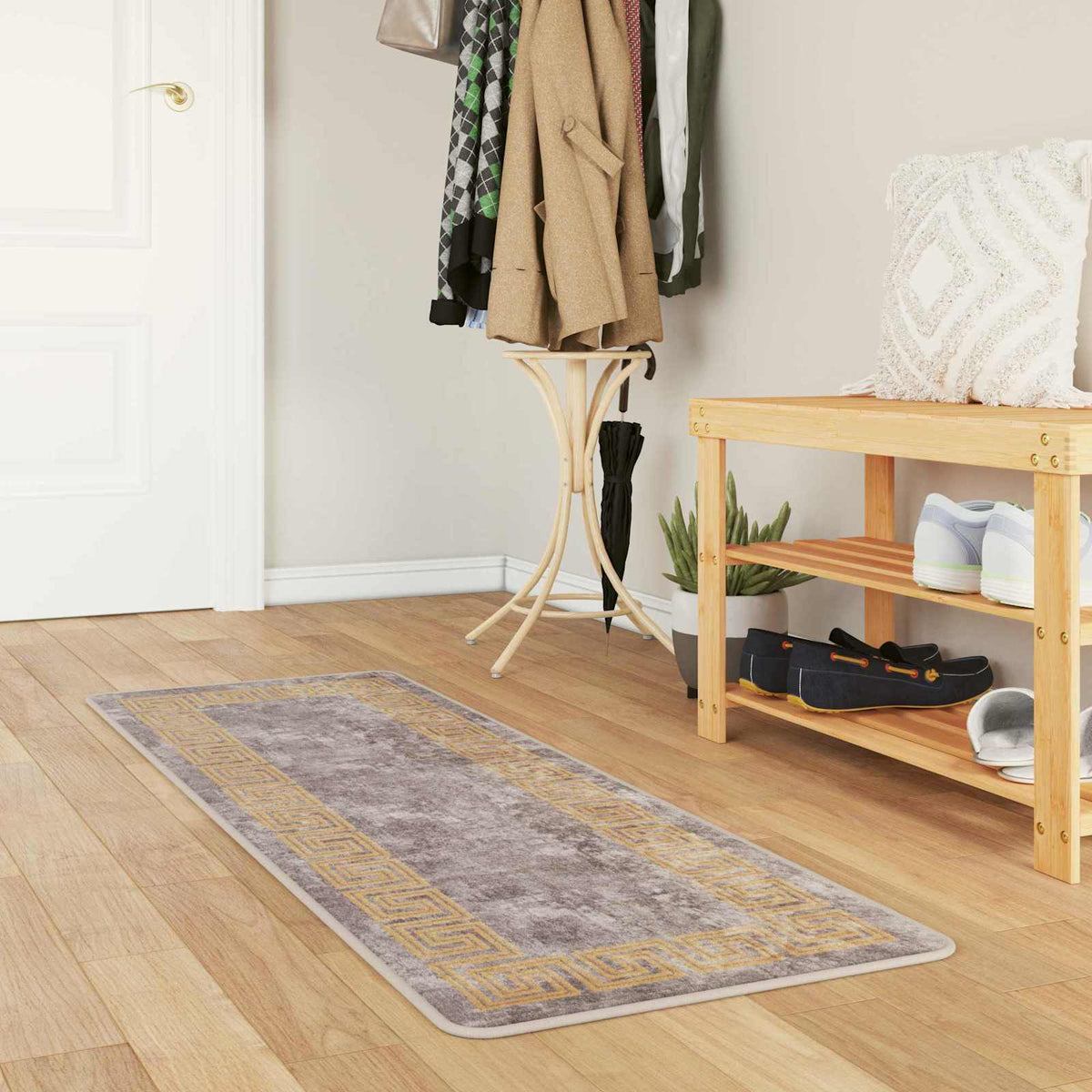 Tæppe Runner MARSA Grå 50 x 100 cm Polyester og PVC