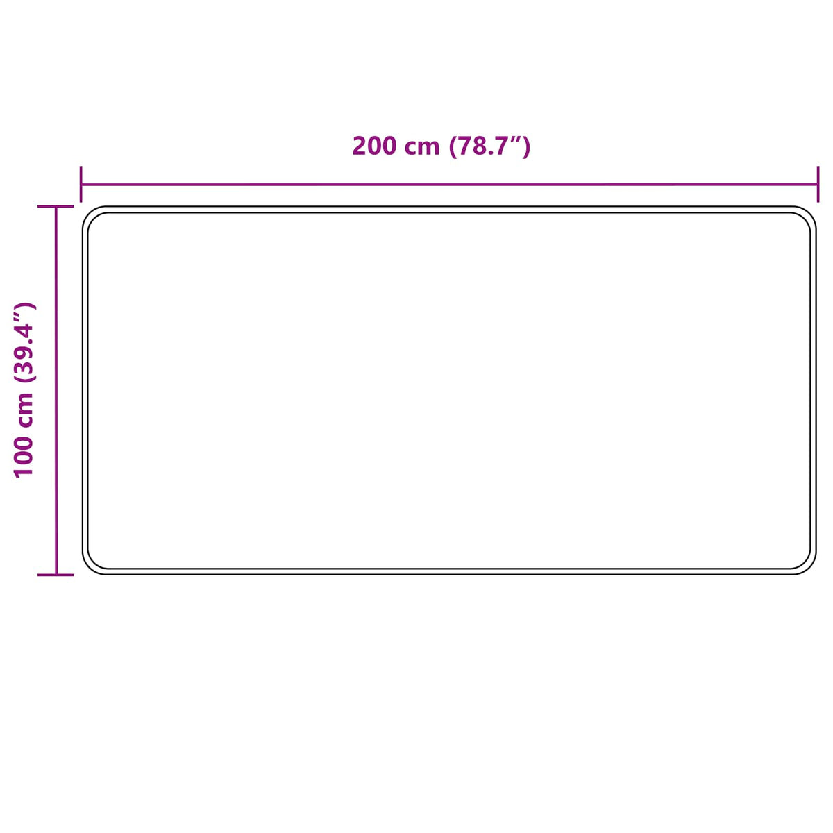 Tæppe Runner MARSA Grå 100 x 200 cm Polyester og PVC