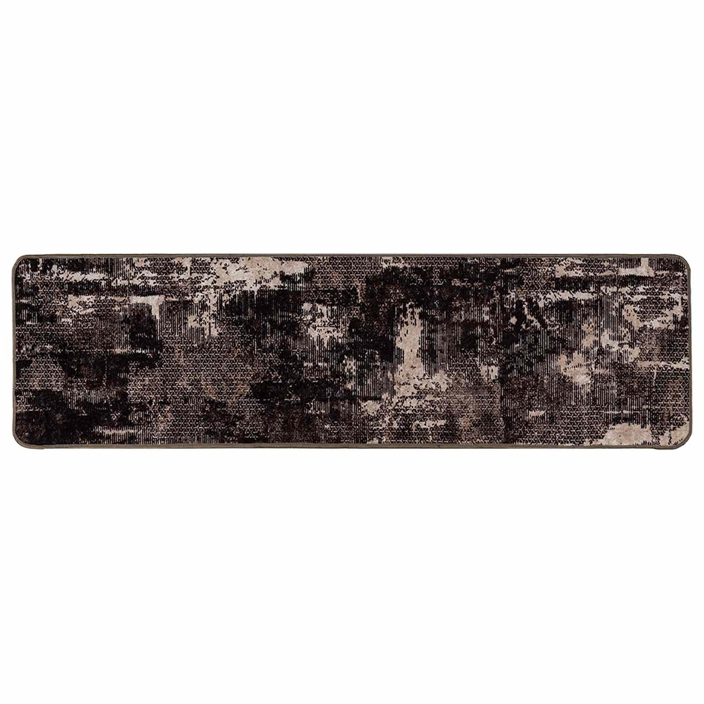 Tæppe Runner MARSA Sort 50 x 200 cm Polyester og PVC