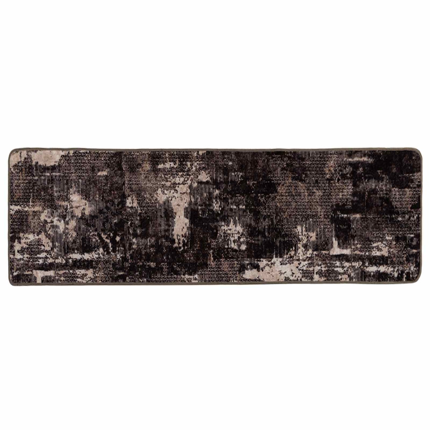 Tæppe Runner MARSA Sort 50 x 250 cm Polyester og PVC