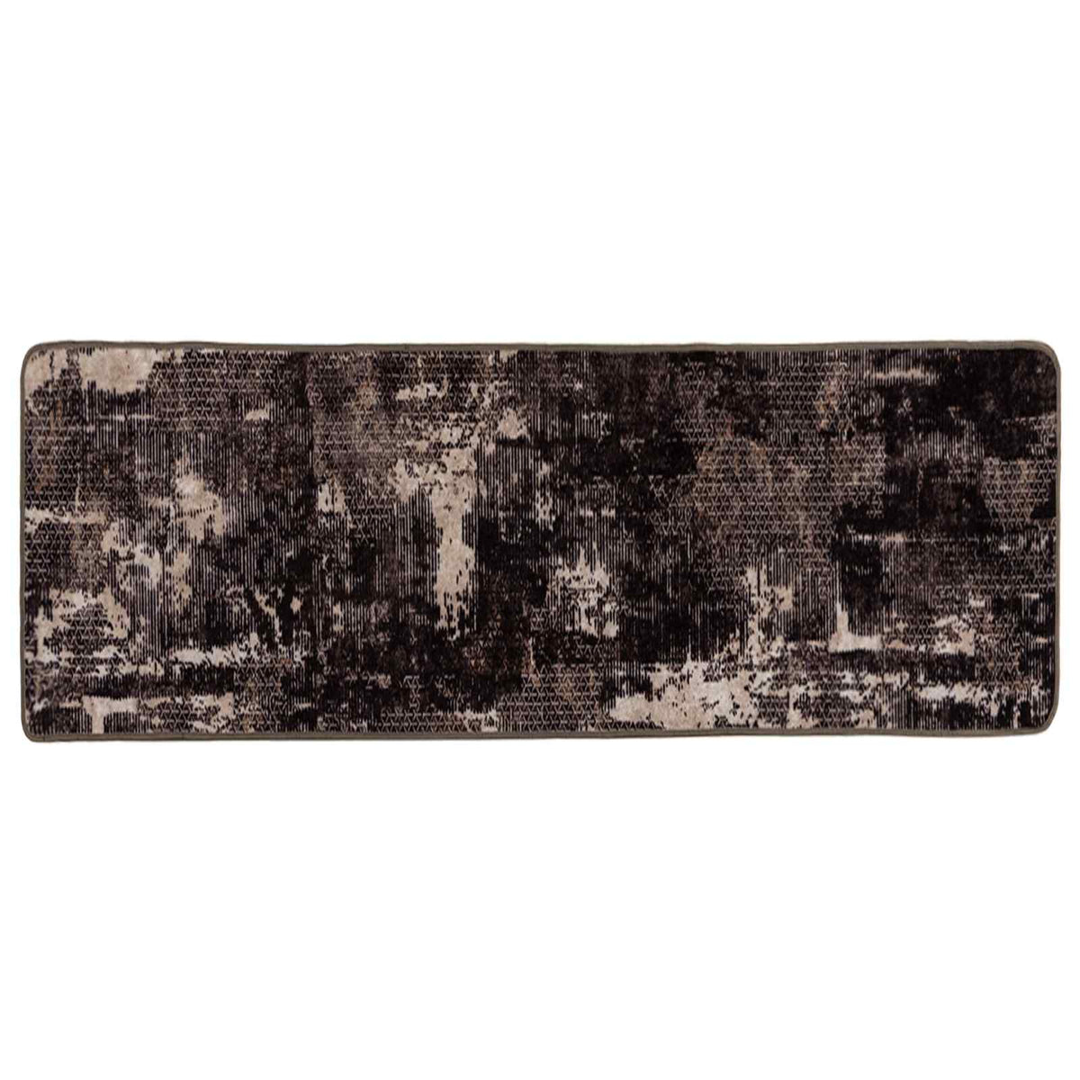 Tæppe Runner MARSA Sort 80 x 200 cm Polyester og PVC