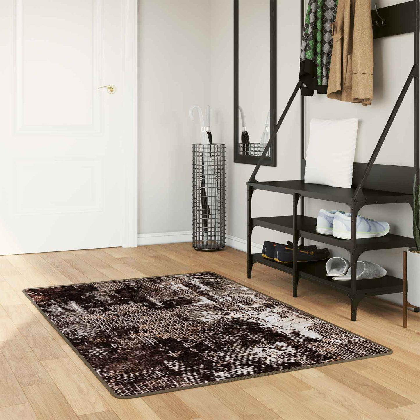 Tæppe Runner MARSA Sort 100 x 150 cm Polyester og PVC