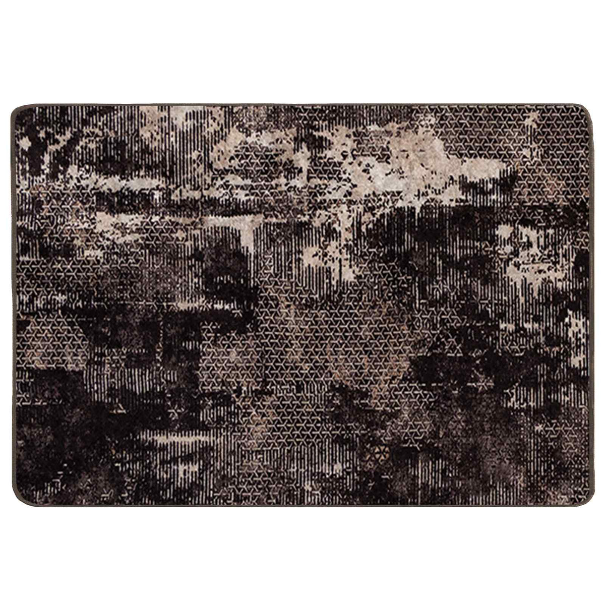 Tæppe Runner MARSA Sort 100 x 150 cm Polyester og PVC