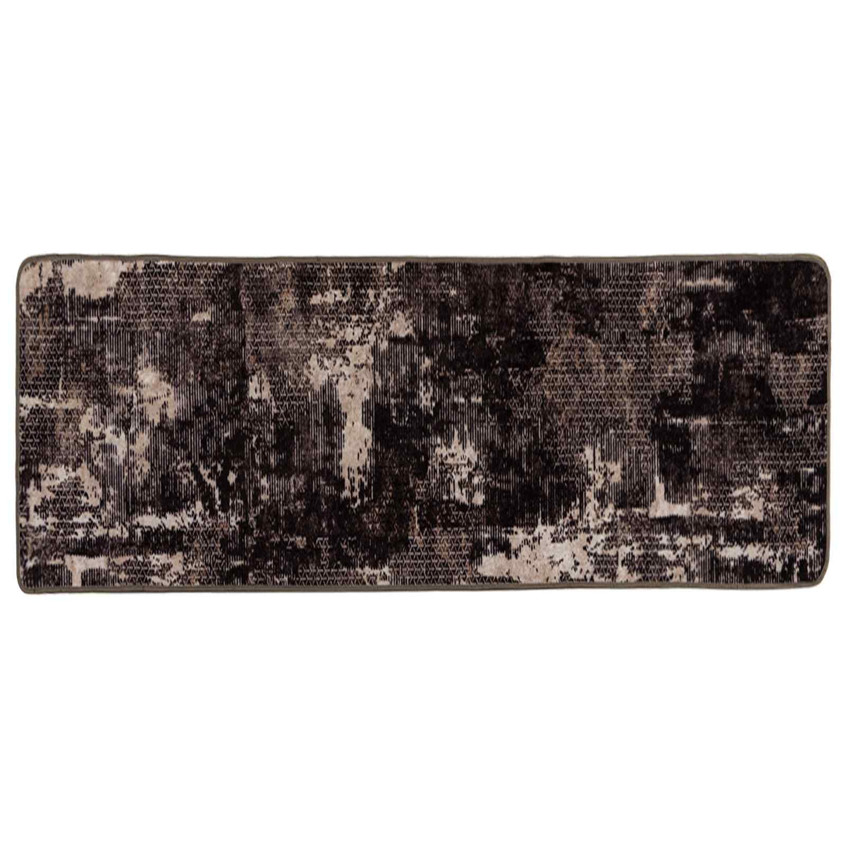Tæppe Runner MARSA Sort 100 x 200 cm Polyester og PVC