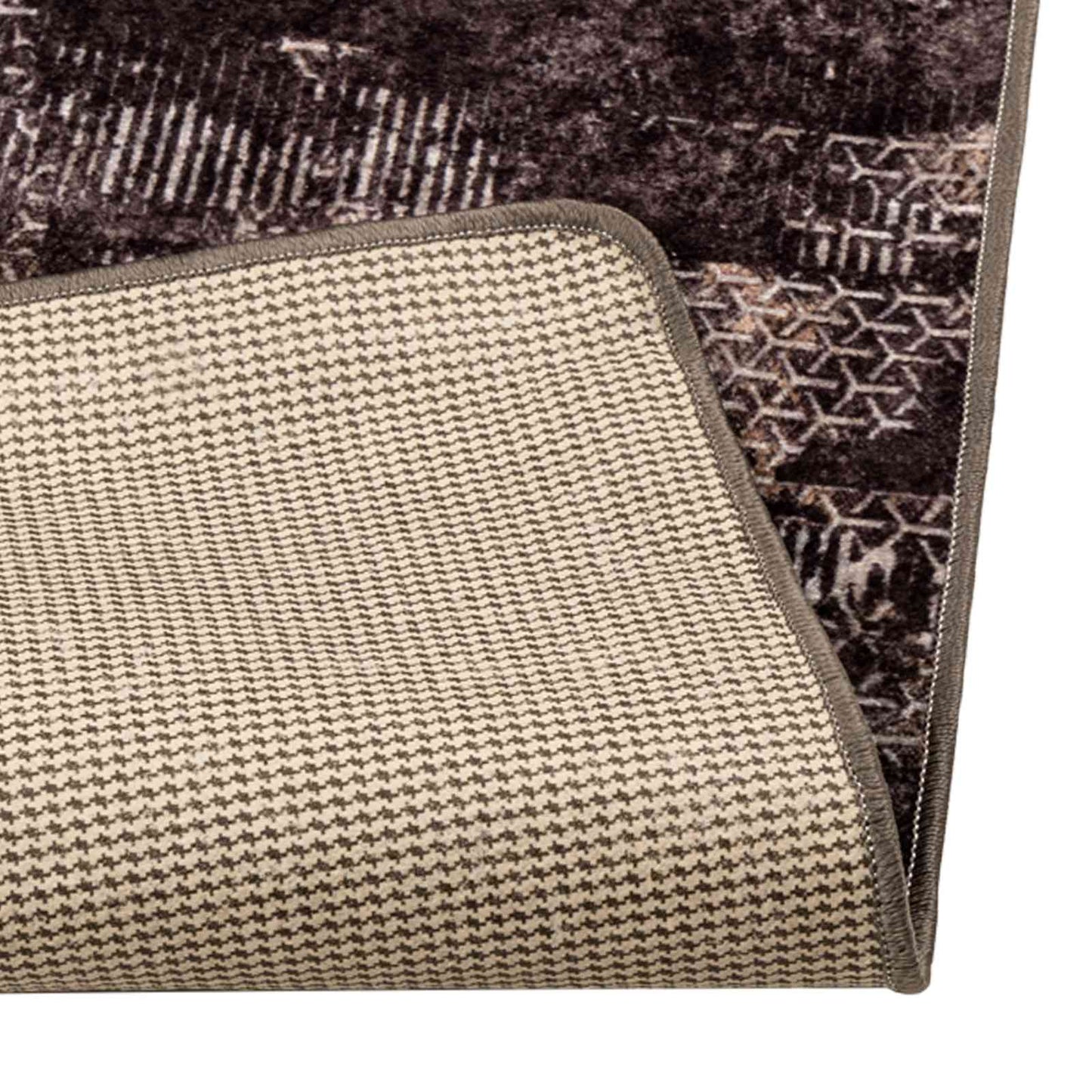 Tæppe Runner MARSA Sort 100 x 300 cm Polyester og PVC